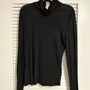 H&M Black Fitted Turtle Neck Top